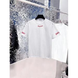 大人で素敵 2026トレンド セレブ愛用MIUMIU半袖Tシャツ偽 ブランド 販売